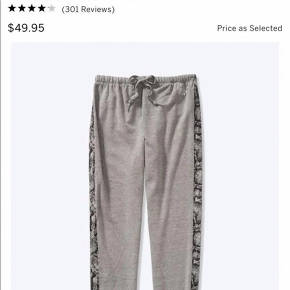 Vs pink classic jogger campus pullover notch neck snake print - Picture 6 of 11